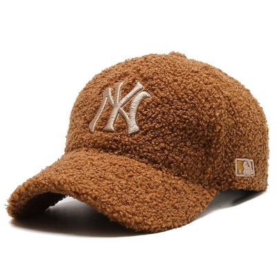 Fuzzy Frizzle Fur New Style Fashion Baseball Caps Shiny Gold N Y Embroidered Hat Sunshade Hats  Ny Sport Frizzle Fur Cap